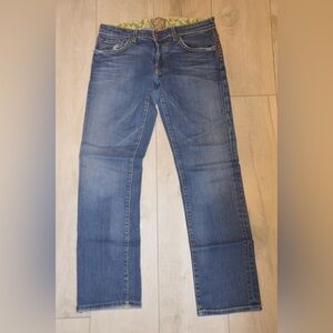 Vintage Rich & Skinny Blue and Yellow Butterfly Jeans